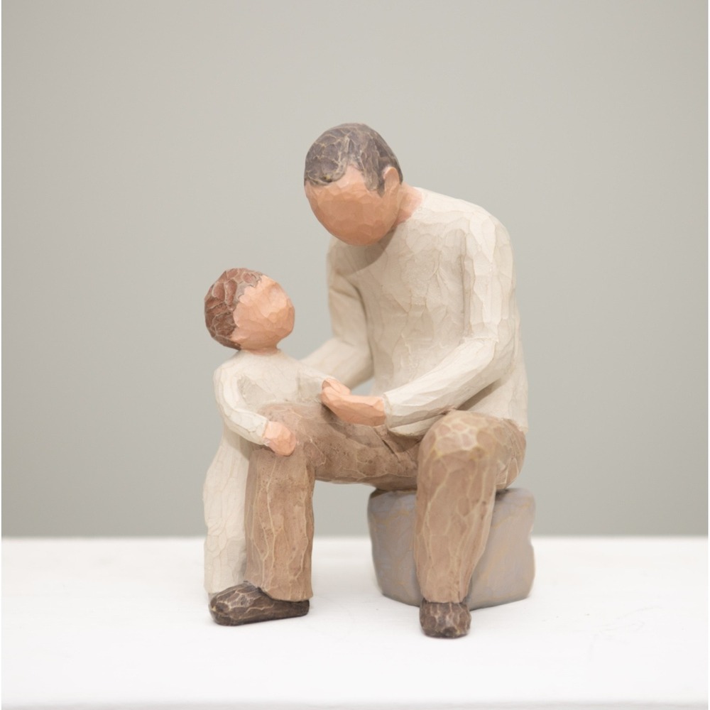 Willow Tree Grandfather Figurine Hand Carved Sculpture Art Farmhouse CottageCore